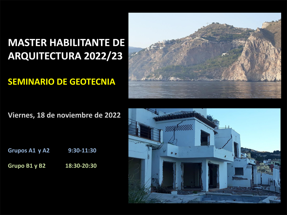 cartel del seminario de geotecnia curso 2022-2023