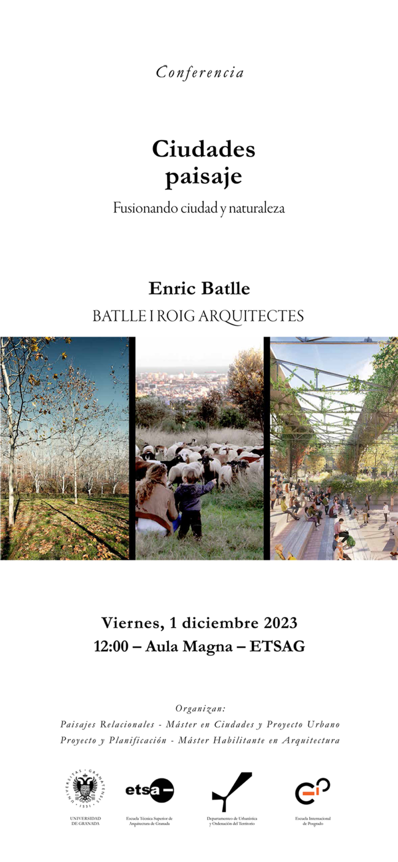 Cartel de la conferencia de Enric Batlle