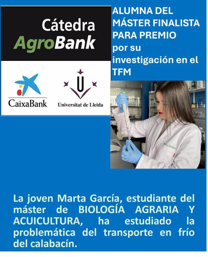 Estudiante seleccionada premio por su TFM
