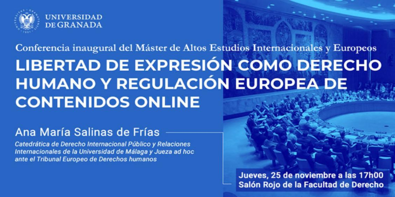 Cartel Conferencia Inaugural del Máster de Altos Estudios Internacionales y Europeos