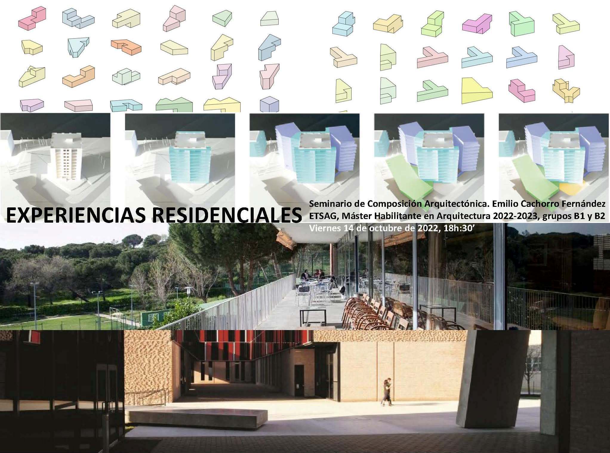 cartel del seminario de composición arquitectónica b curso 2022-2023