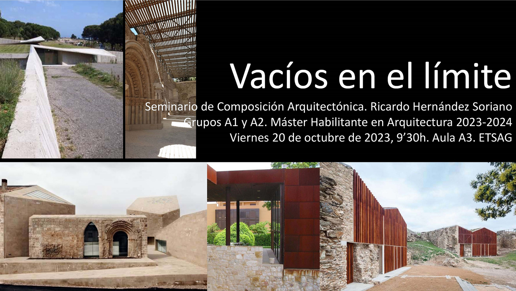 cartel del seminario de composición arquitectónica a curso 2023-2024