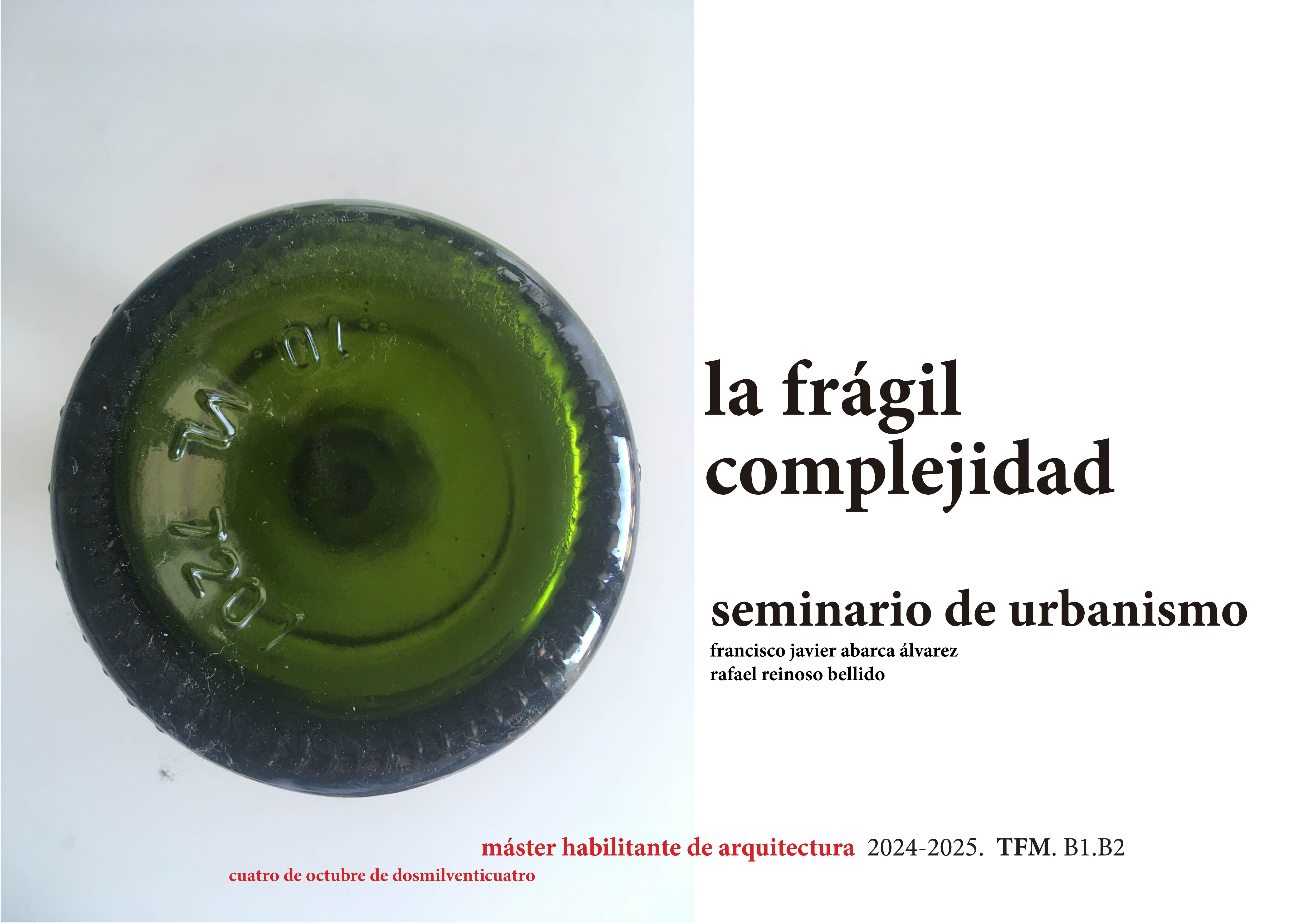 cartel del seminario de urbanismo b curso 2024-2025
