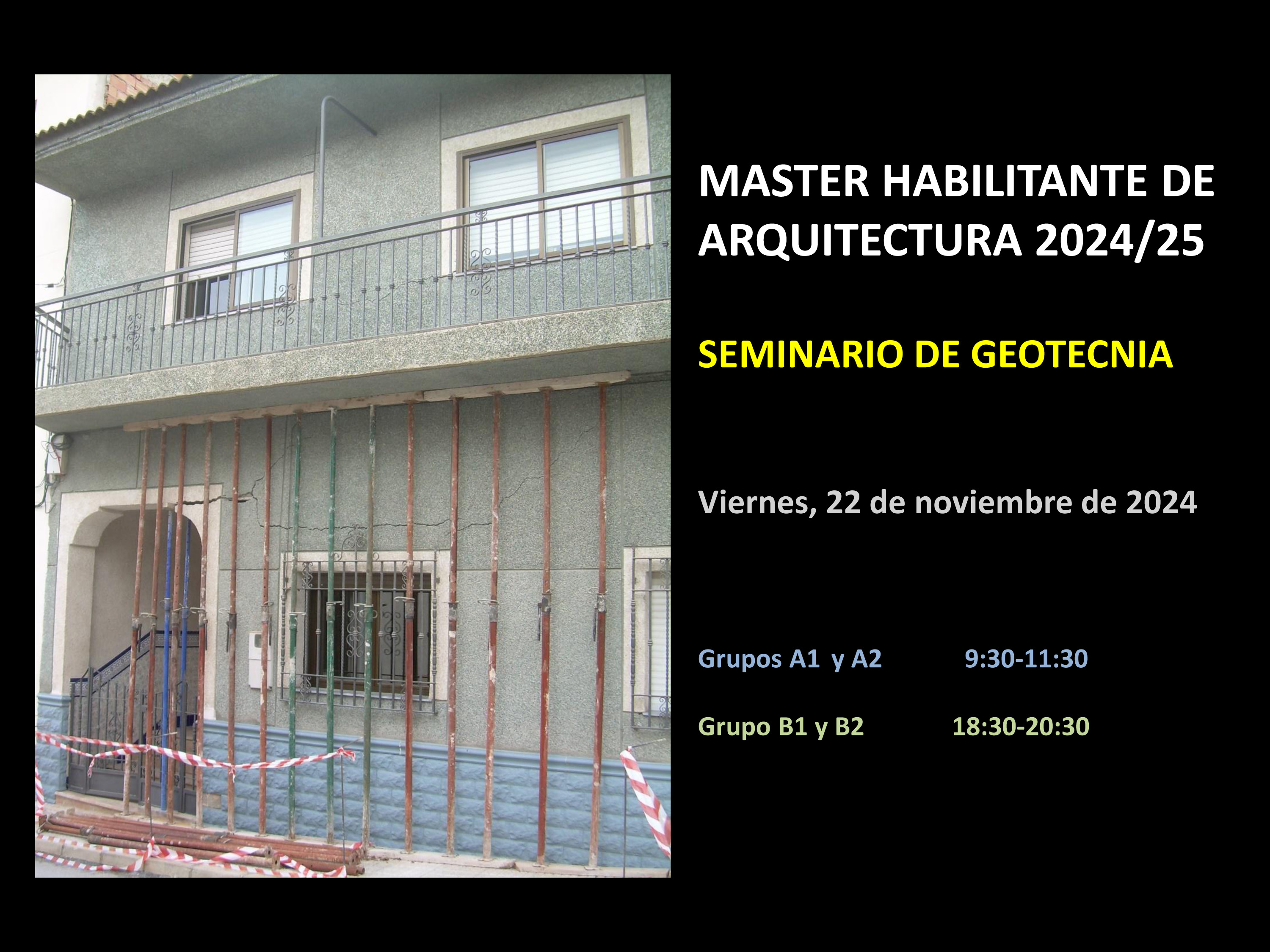 cartel del seminario de geotecnia curso 2024-2025