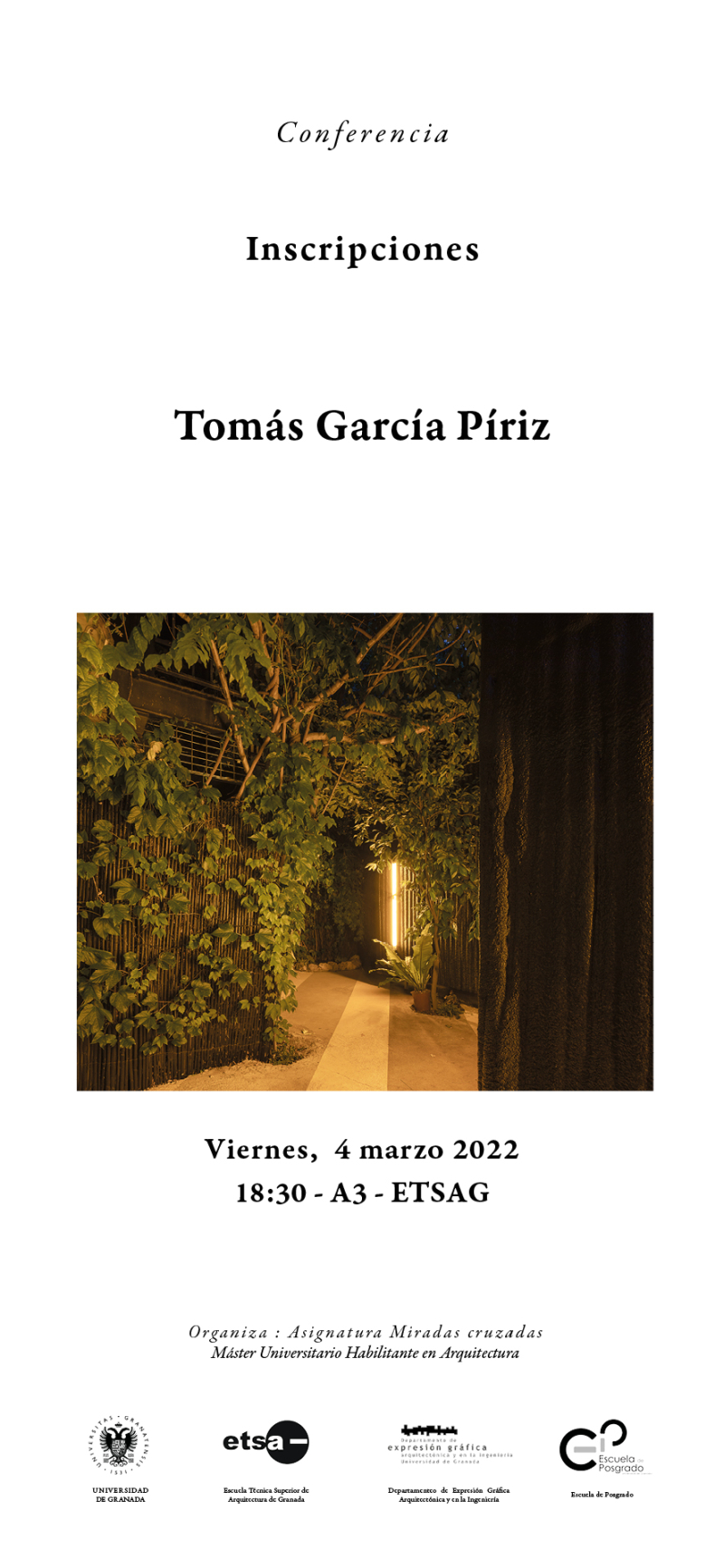 Cartel de la Conferencia de Tomás García Píriz