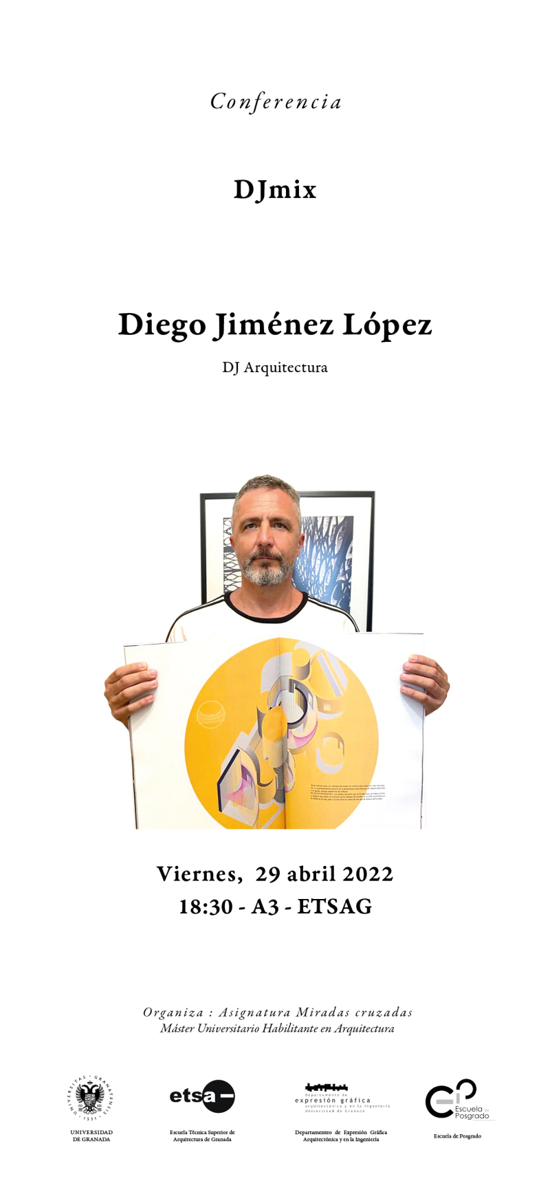 Cartel de la conferencia de Diego Jiménez