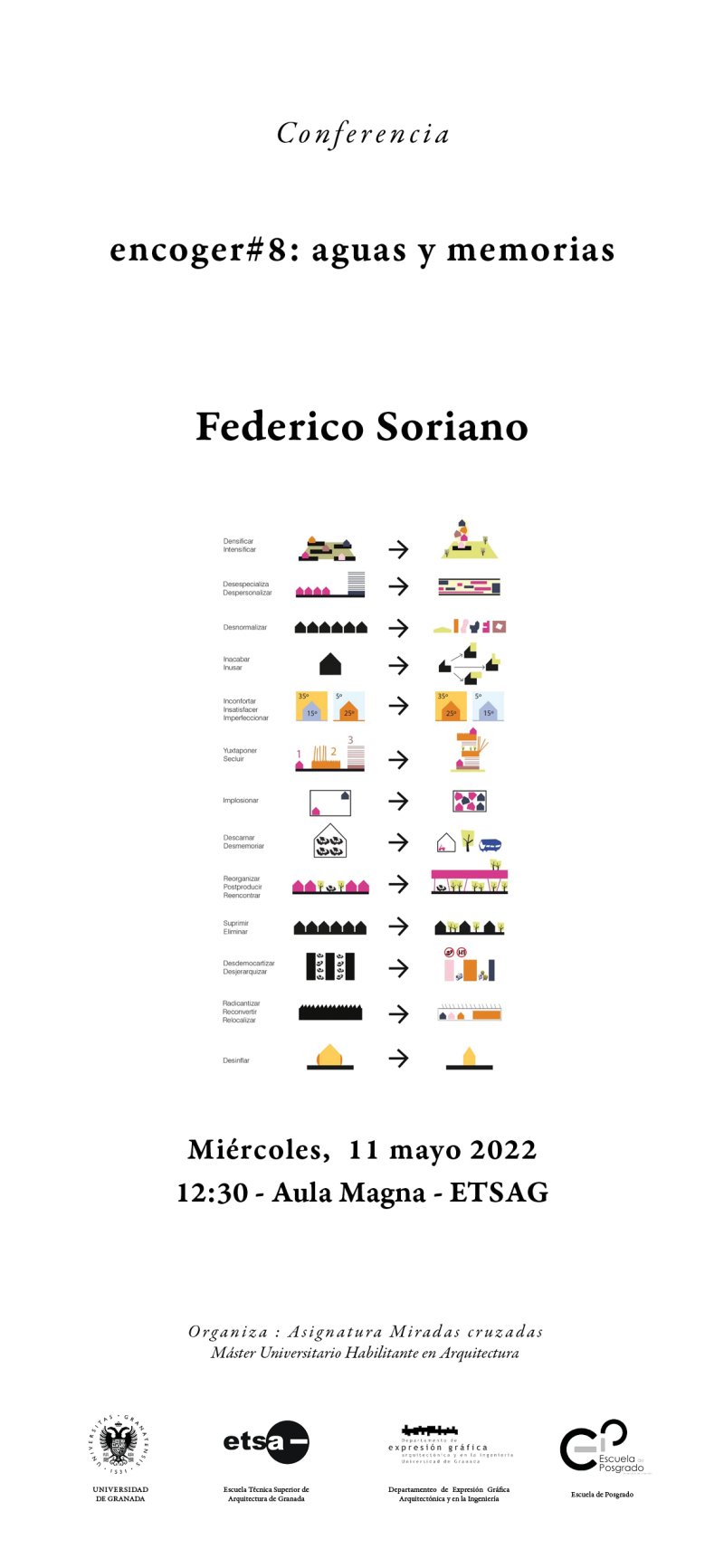 Cartel de la conferencia de Federico Soriano 1