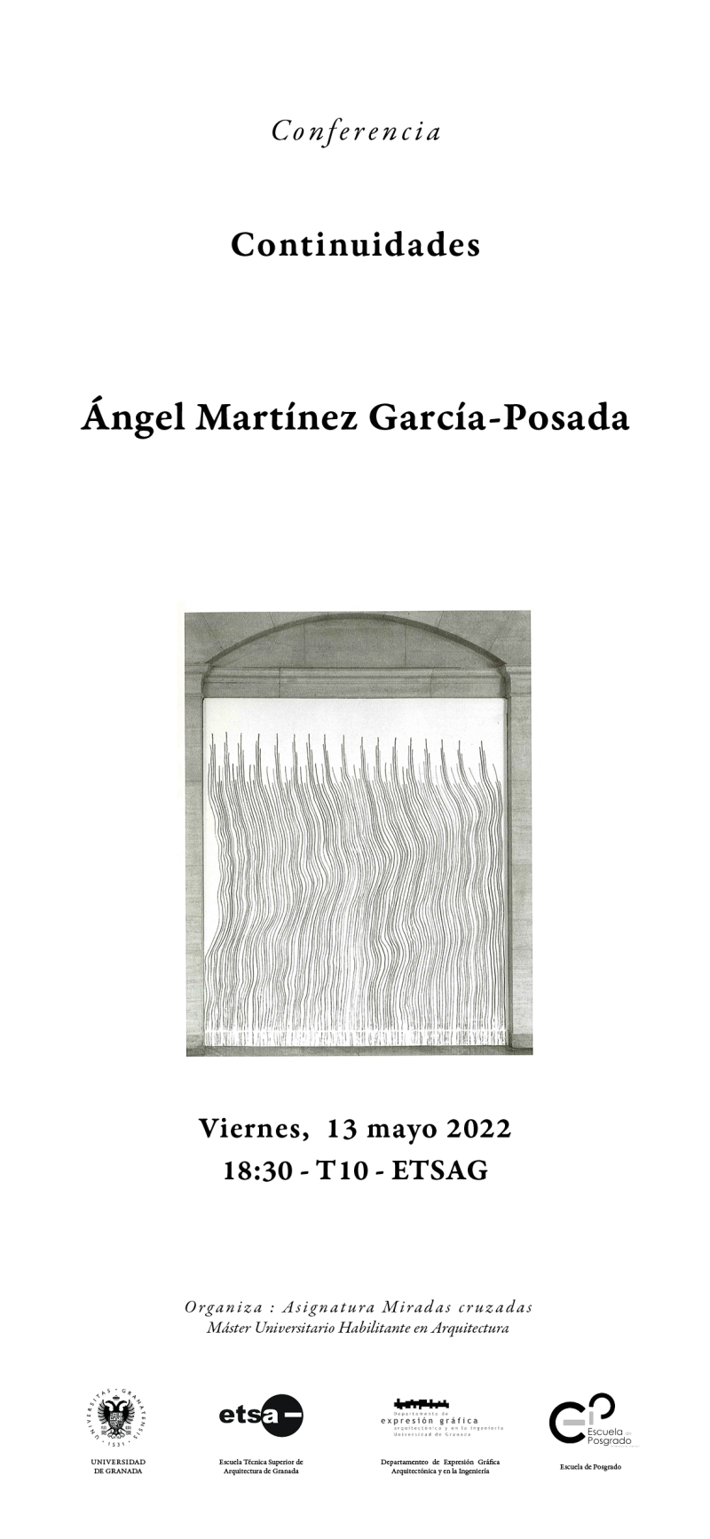 Cartel de la conferencia de Ángel Martínez
