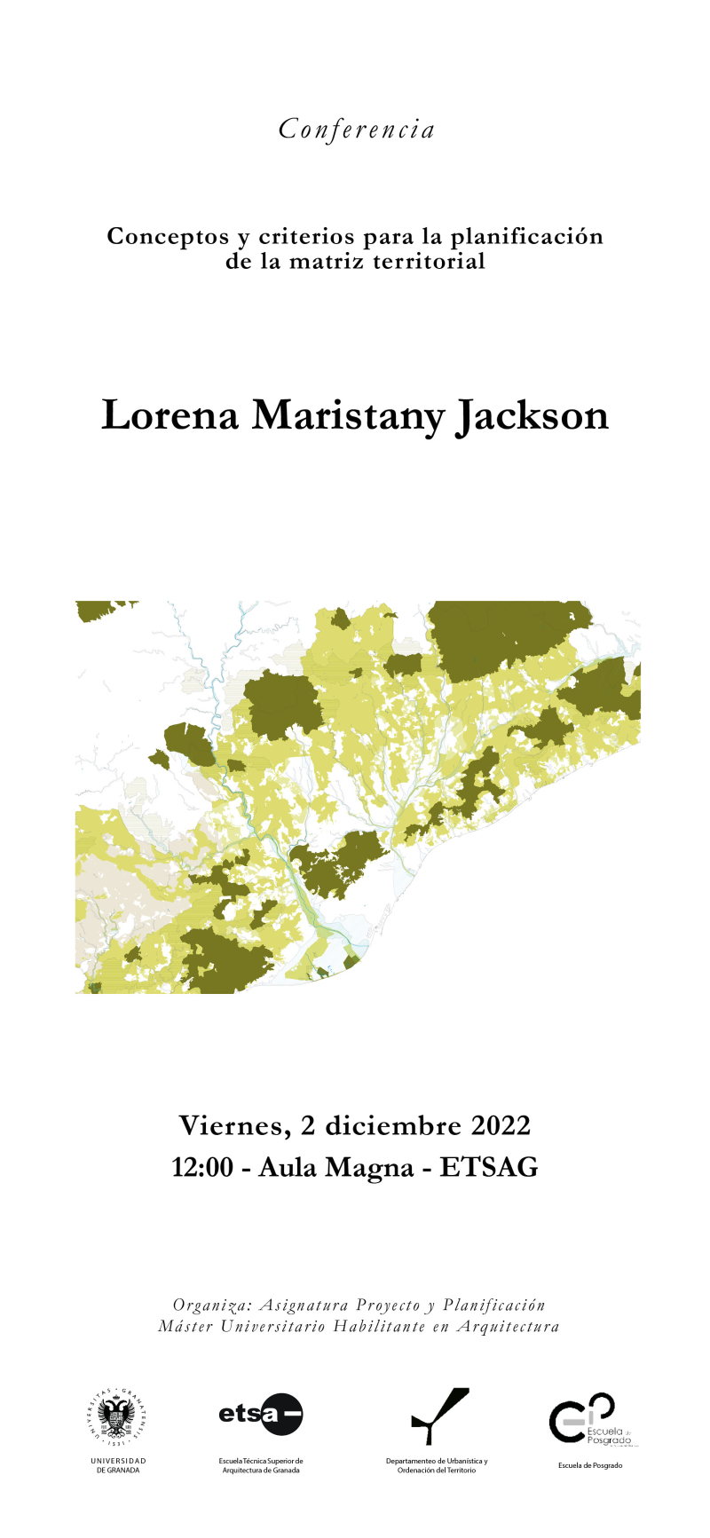 Cartel de la Conferencia de Lorena Maristany Jackson