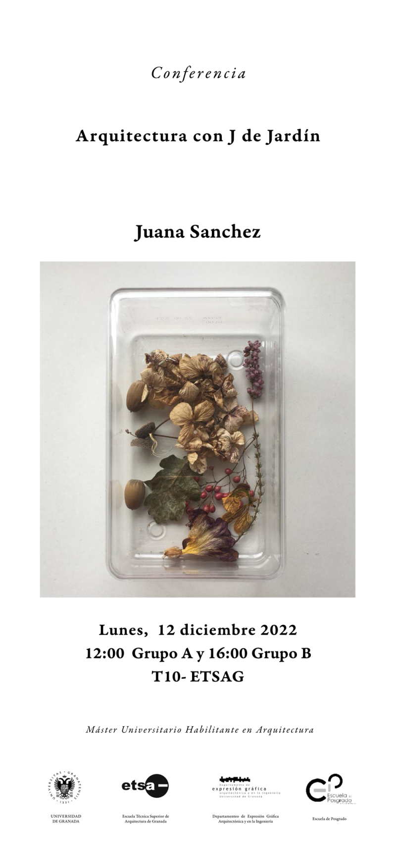 Cartel de la Conferencia de Juana Sánchez