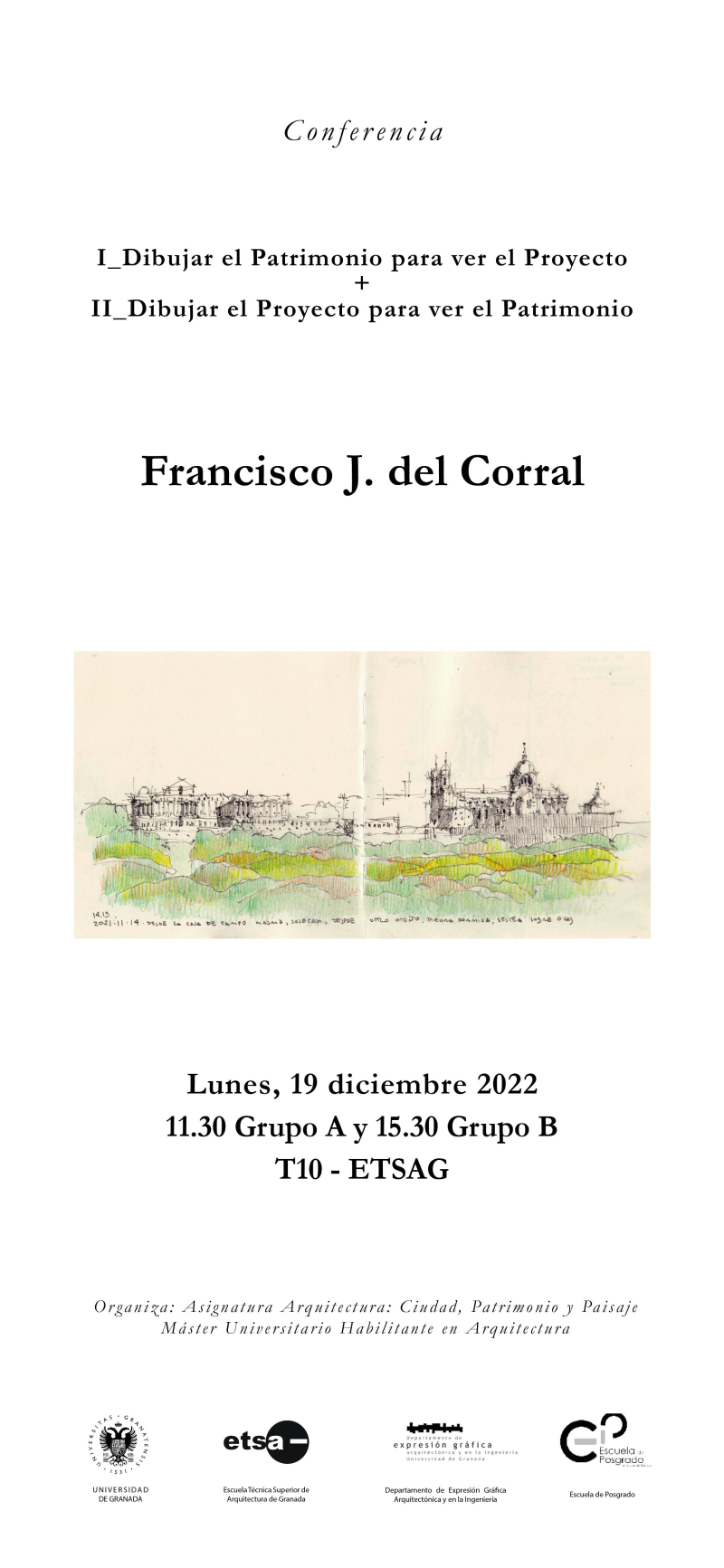 Cartel de la conferencia de Francisco J. del Corral