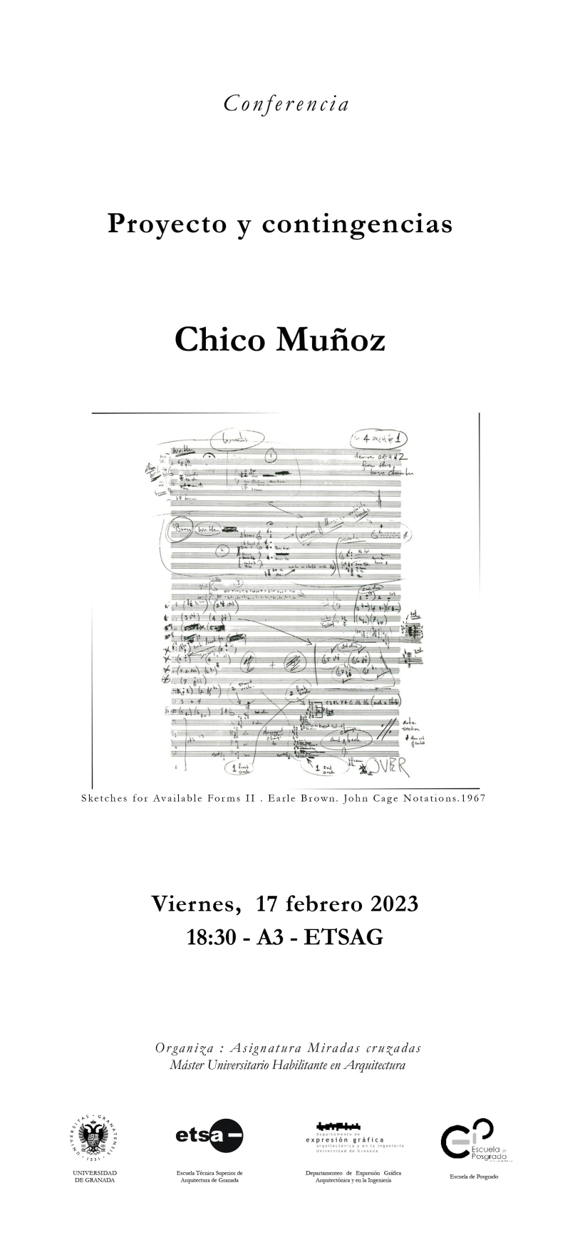 Cartel de la conferencia de Chico Muñoz