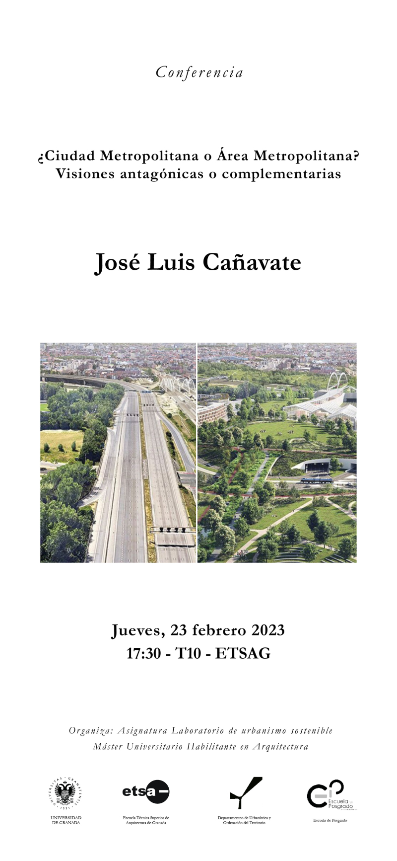 Cartel de la conferencia de José Luis Cañavate