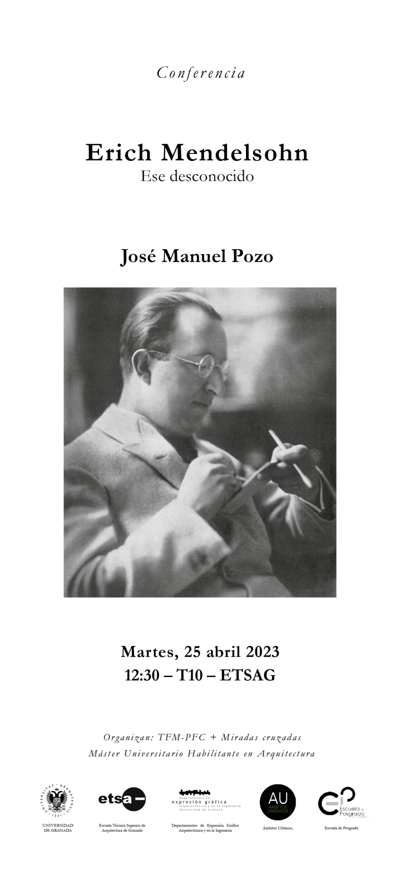 Cartel de la conferencia de José Manuel Pozo