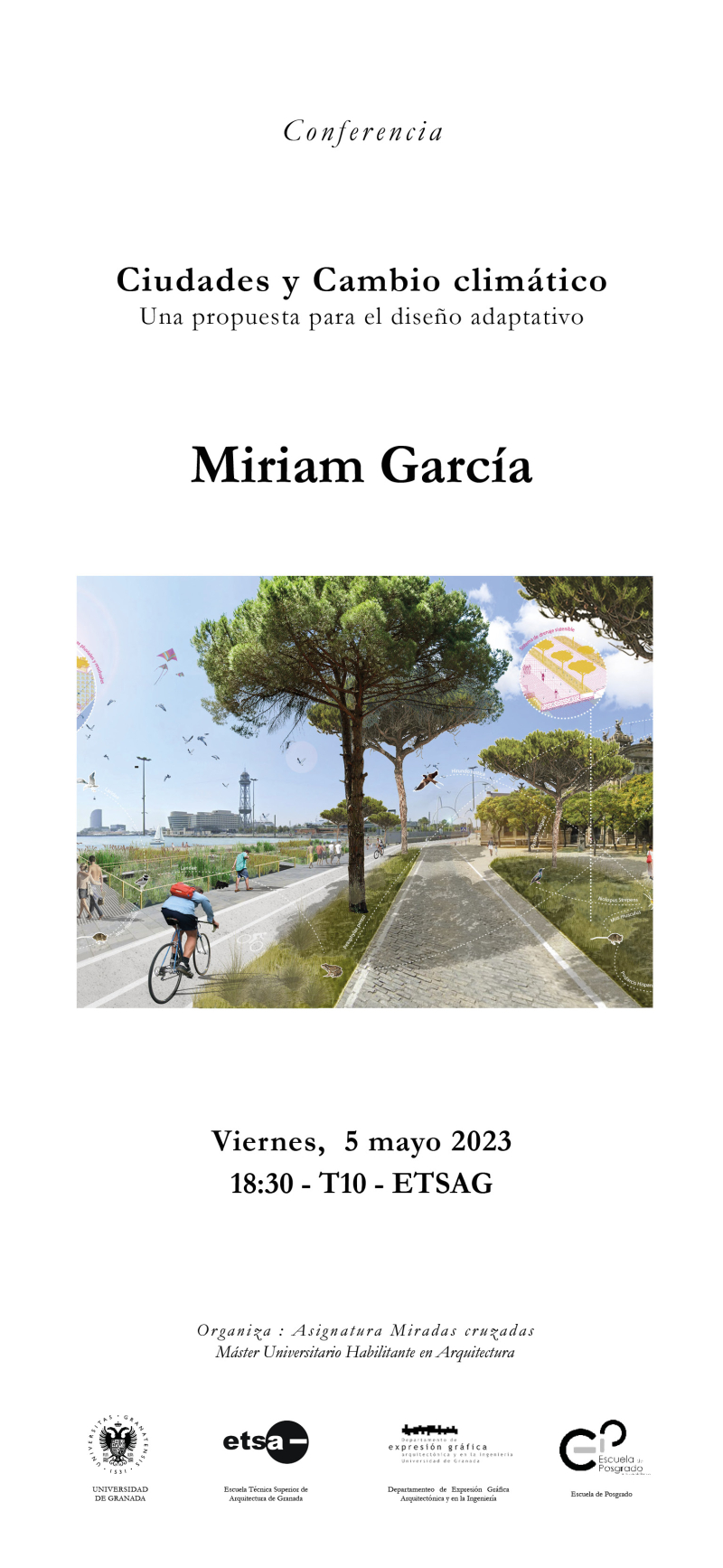 Cartel de la conferencia de Miriam García