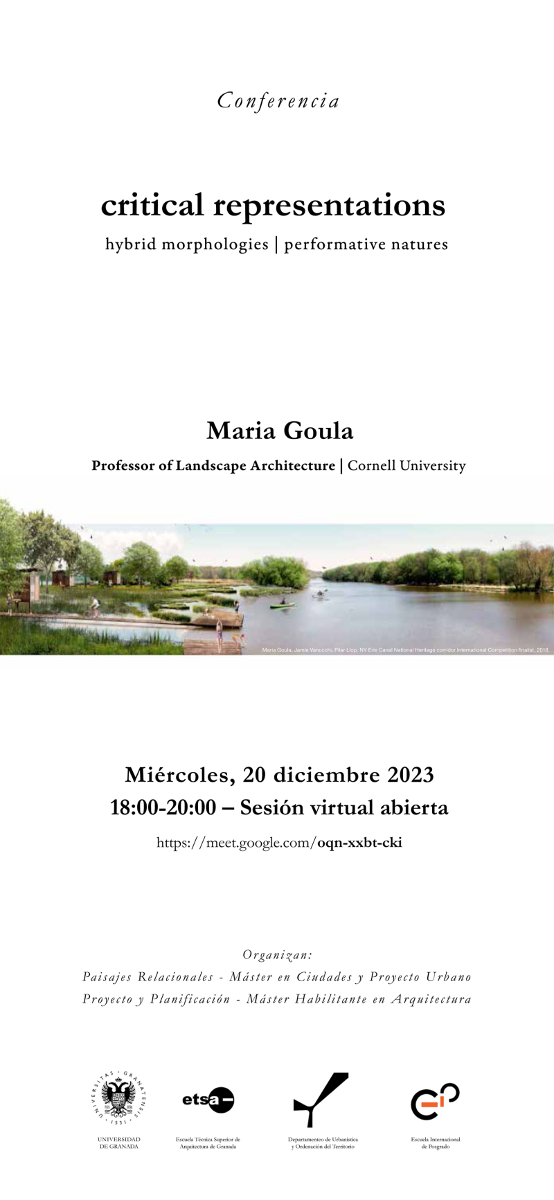 Cartel de la conferencia de Maria Goula
