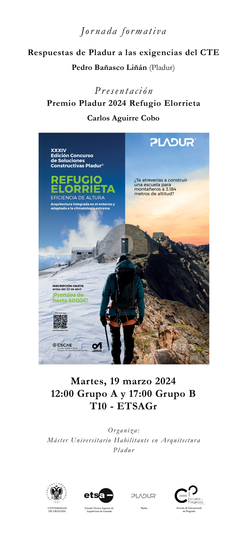 Jornada formativa Pladur y Presentación Premio Pladur 2024 Cartel de la Jornada de Pladur y Presentación del Premio Pladur
