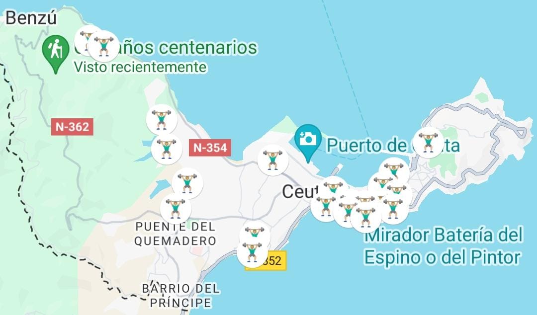Imagen sobre Ceuta con un mapa interactivo de la oferta deportiva en Ceuta