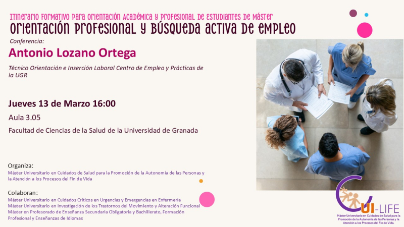 Conferencia: "Orientación laboral y búsqueda activa de empleo" Antonio Lozano Ortega Conferencia: "Orientación laboral y búsqueda activa de empleo" Antonio Lozano Ortega