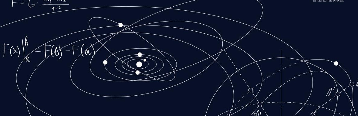 Imagen de sistema solar en pizarra
