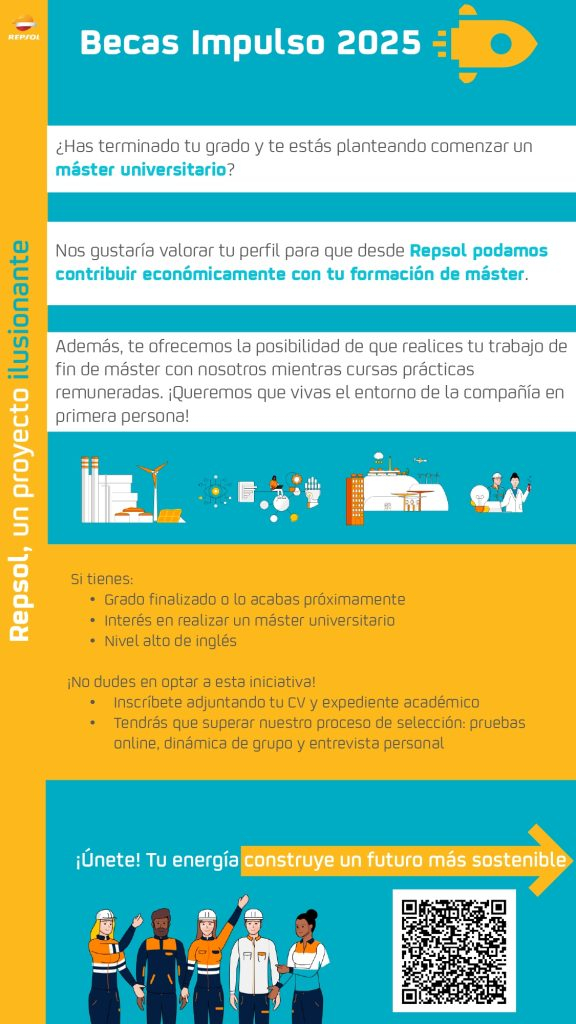 Infografía sobre Becas Impulso Repsol 2025
