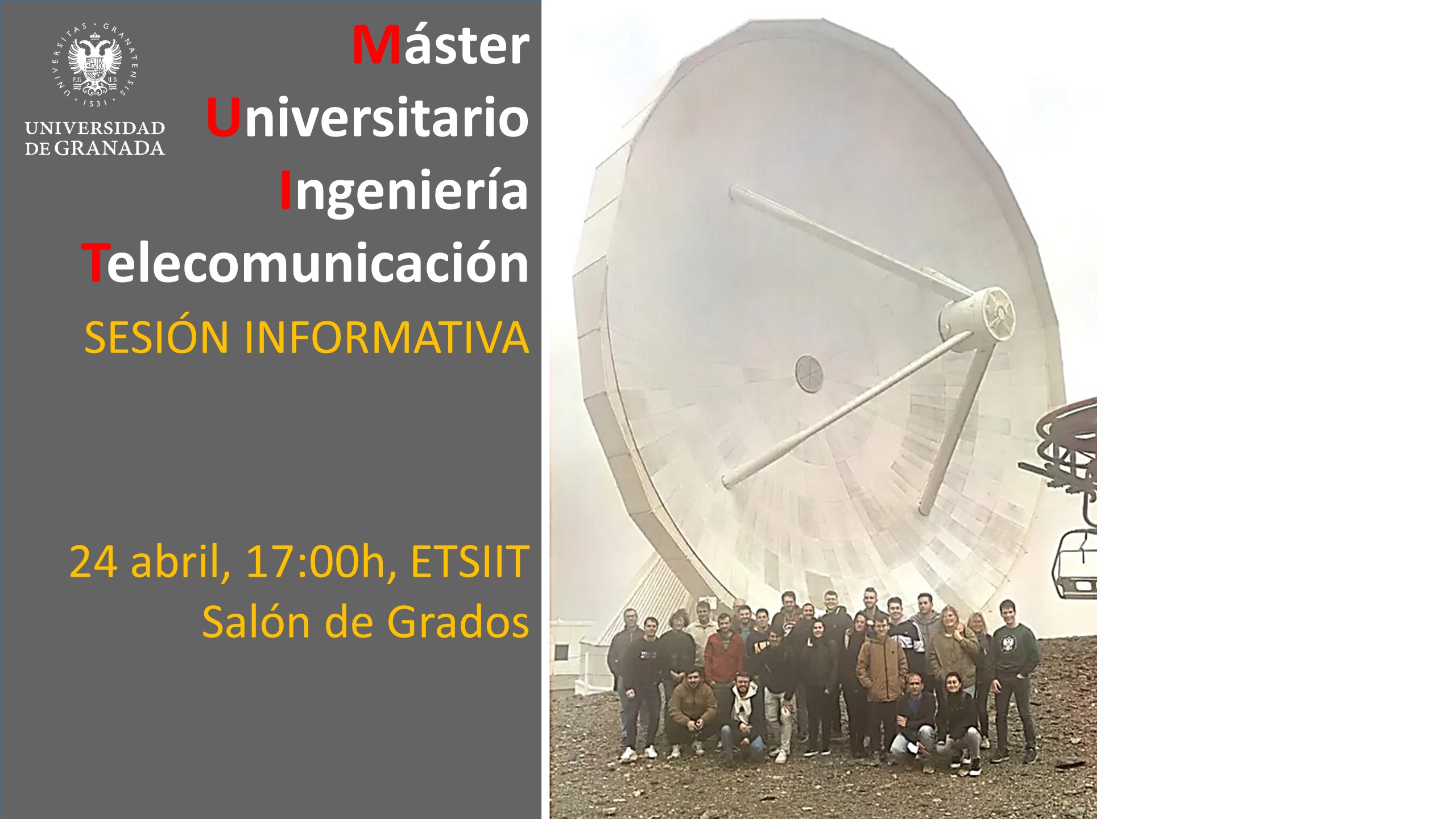 Sesión informativa sobre el máster Ing. de Telecomunicación (curso 24/25)