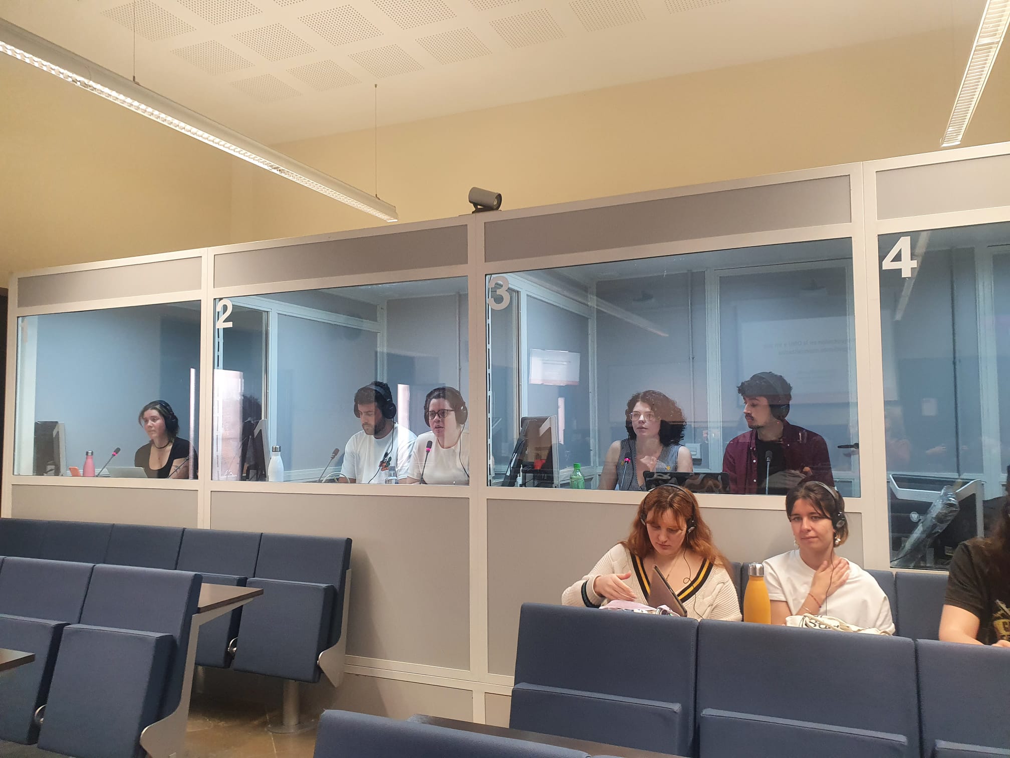 Cabinas de interpretación de la Sala de Conferencias