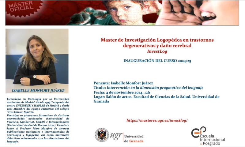 Isabelle Monfort Conferencia de Inauguración