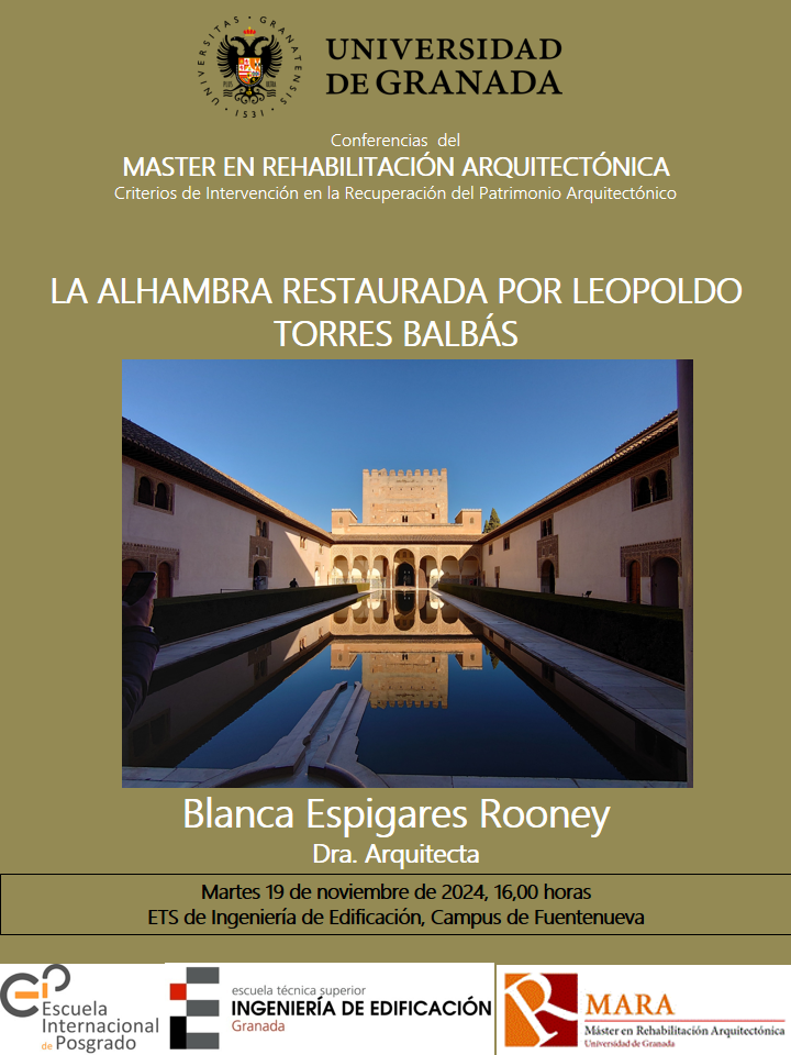Conferencia: LA ALHAMBRA RESTAURADA POR LEOPOLDO TORRES BALBÁS