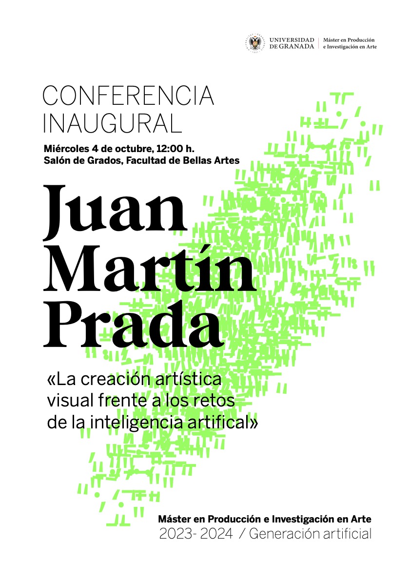 Cartel de la conferencia inaugural de Juan Martín Prada