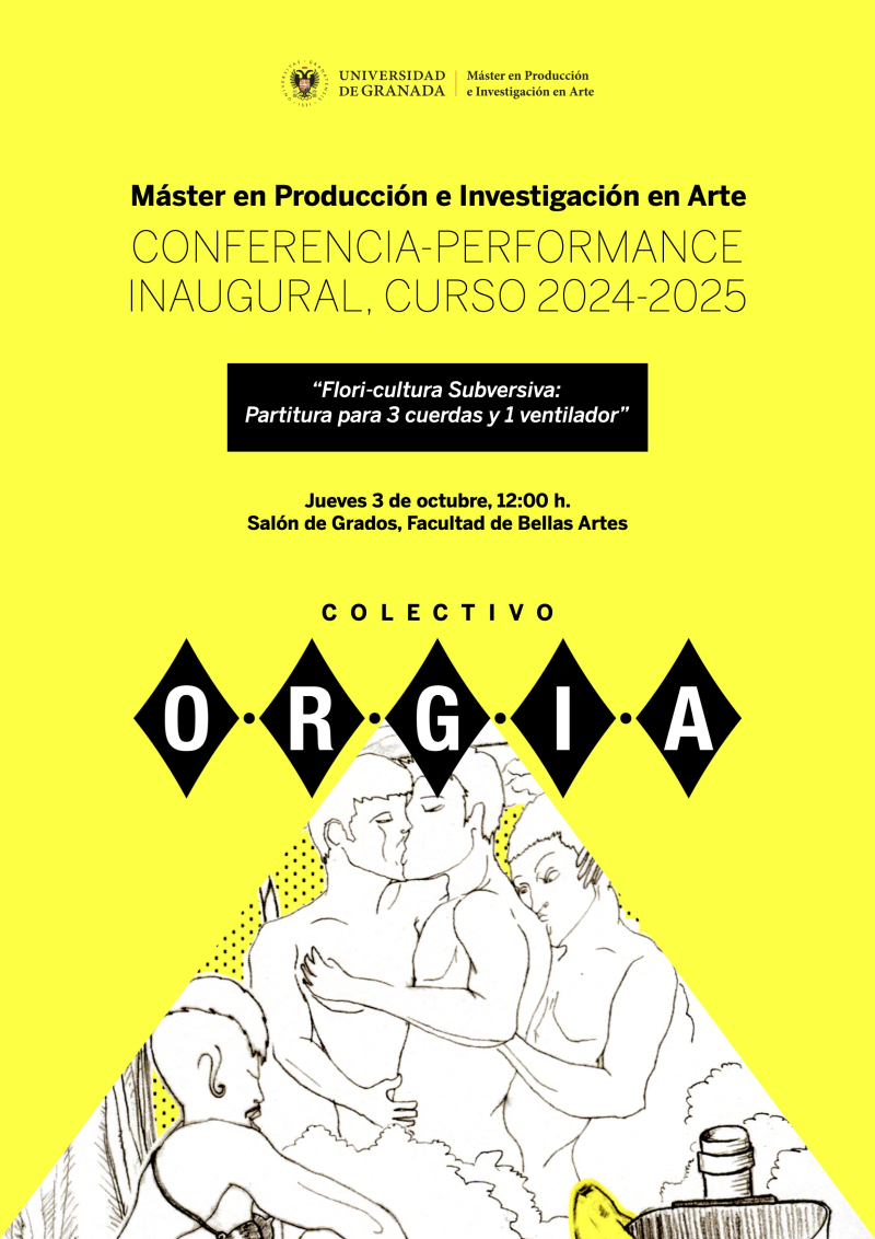 Colectivo O.R.G.I.A. Cartel conferencia-performance inaugural 2024-2025